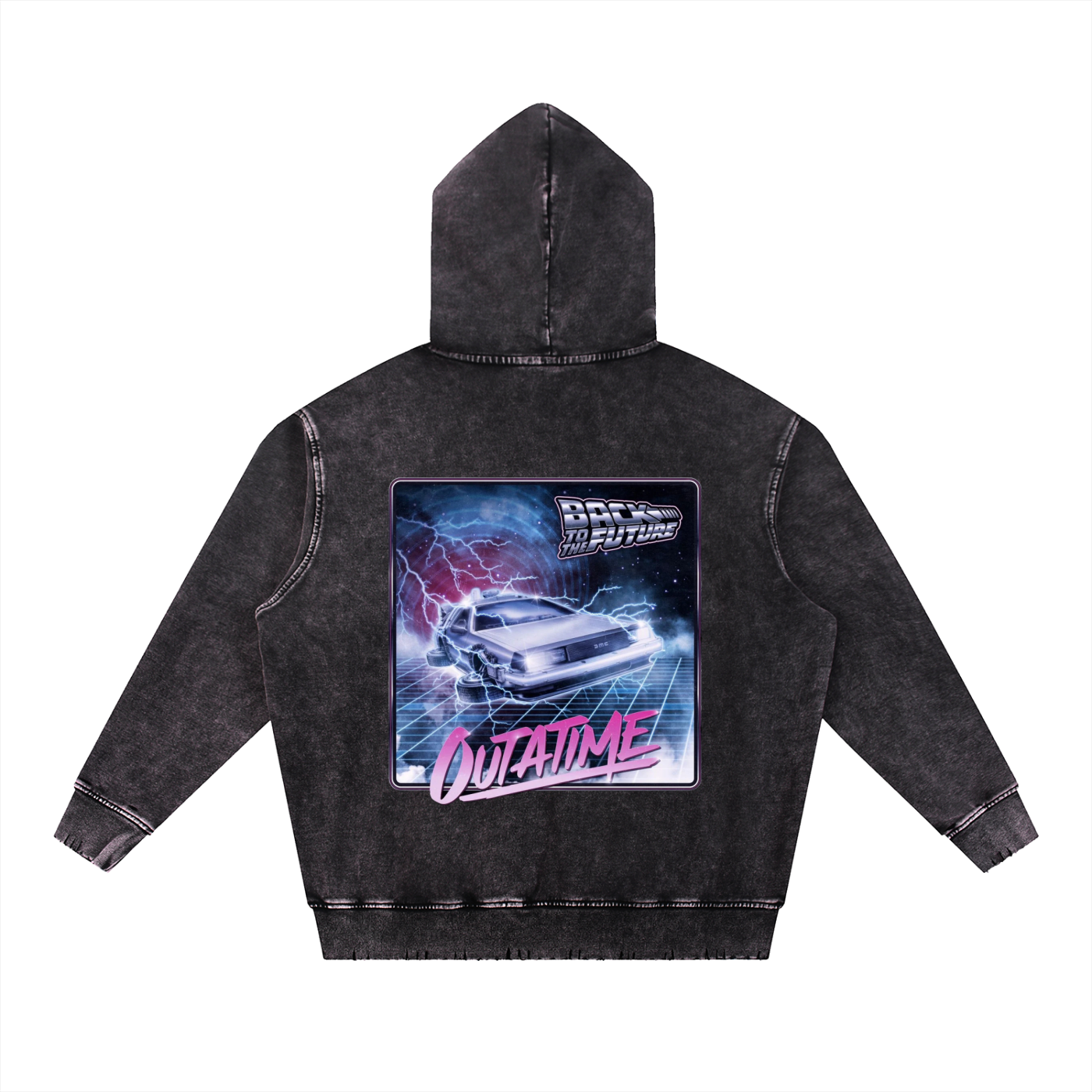 Snow Wash Hand-Frayed Heavyweight Hoodie