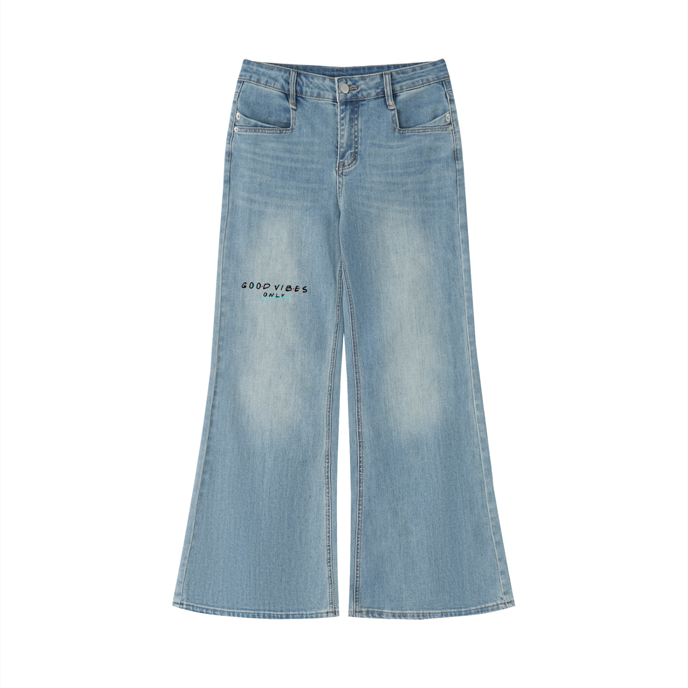 Women's Vintage Wash Flared Leg Jeans