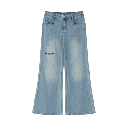 Women's Vintage Wash Flared Leg Jeans