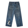 Vintage Wash Baggy Denim Jeans