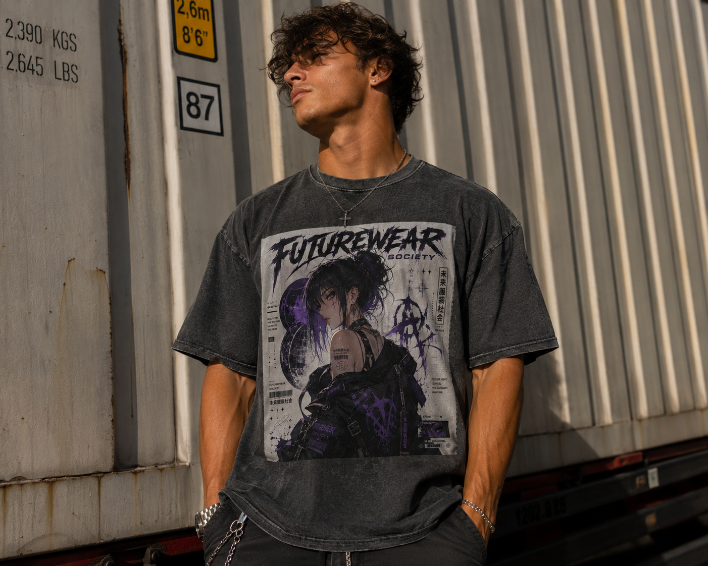 Snow Washed Heavyweight Oversize T-Shirt