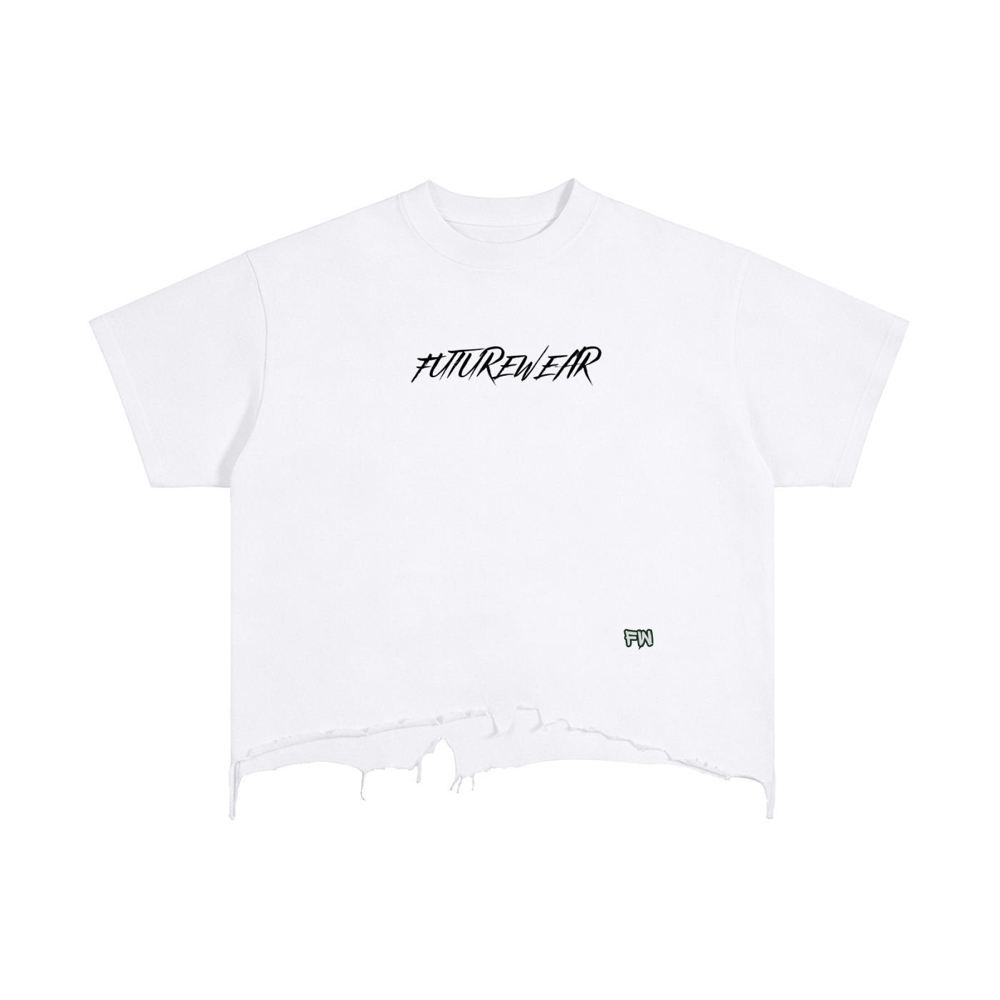 Vintage Wash Boxy Distressed Hem T-Shirt