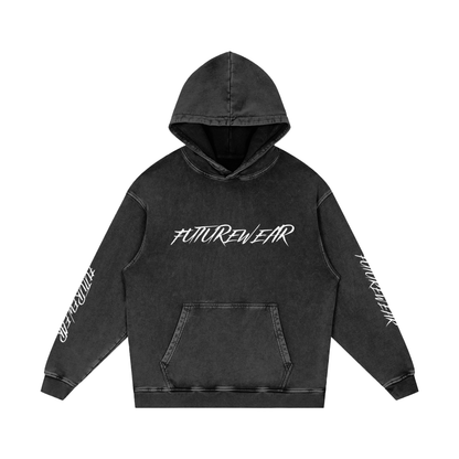 Snow Washed Loose Cotton Hoodie