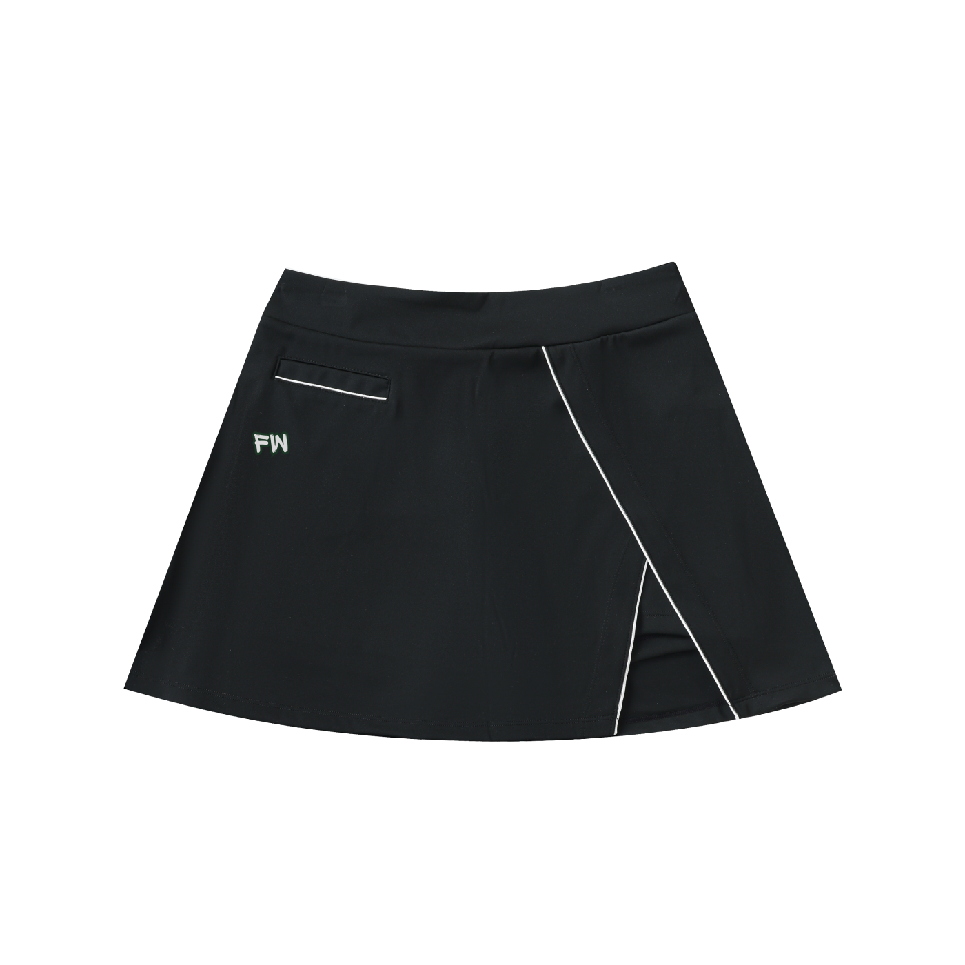 High-Waist Pocketed A-Line Skirt
