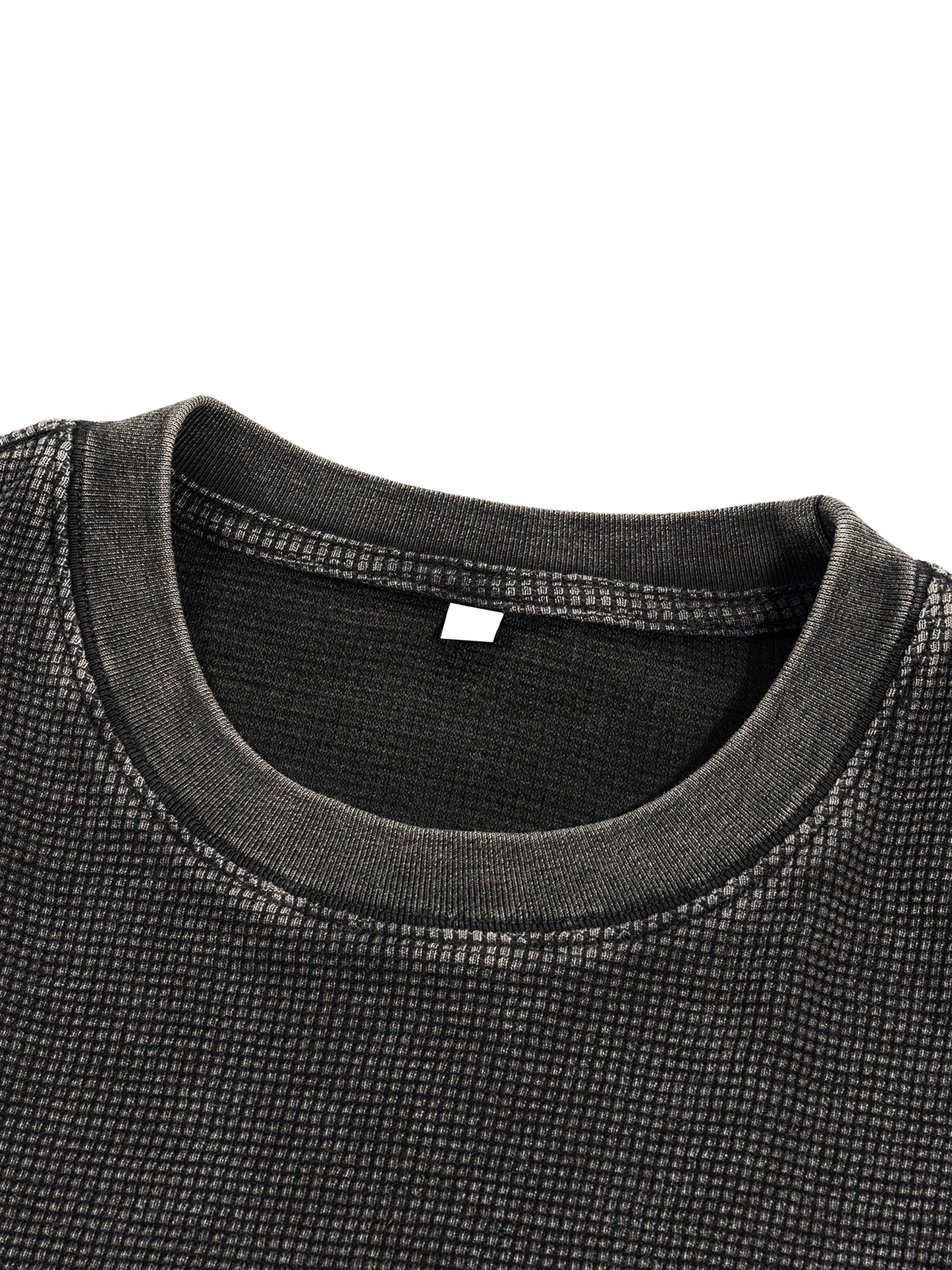 Textured Waffle Washed Boxy T-Shirt