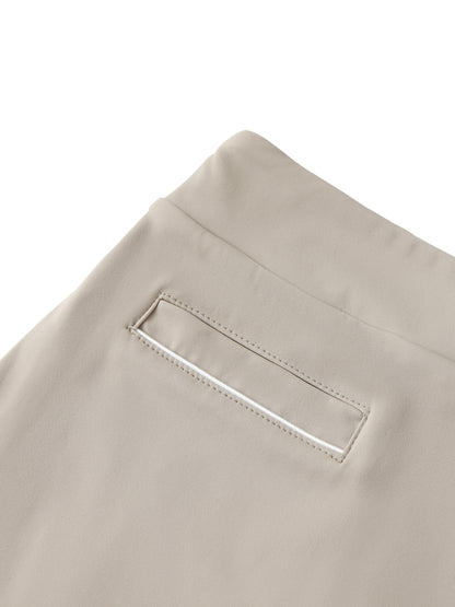 High-Waist Pocketed A-Line Skirt