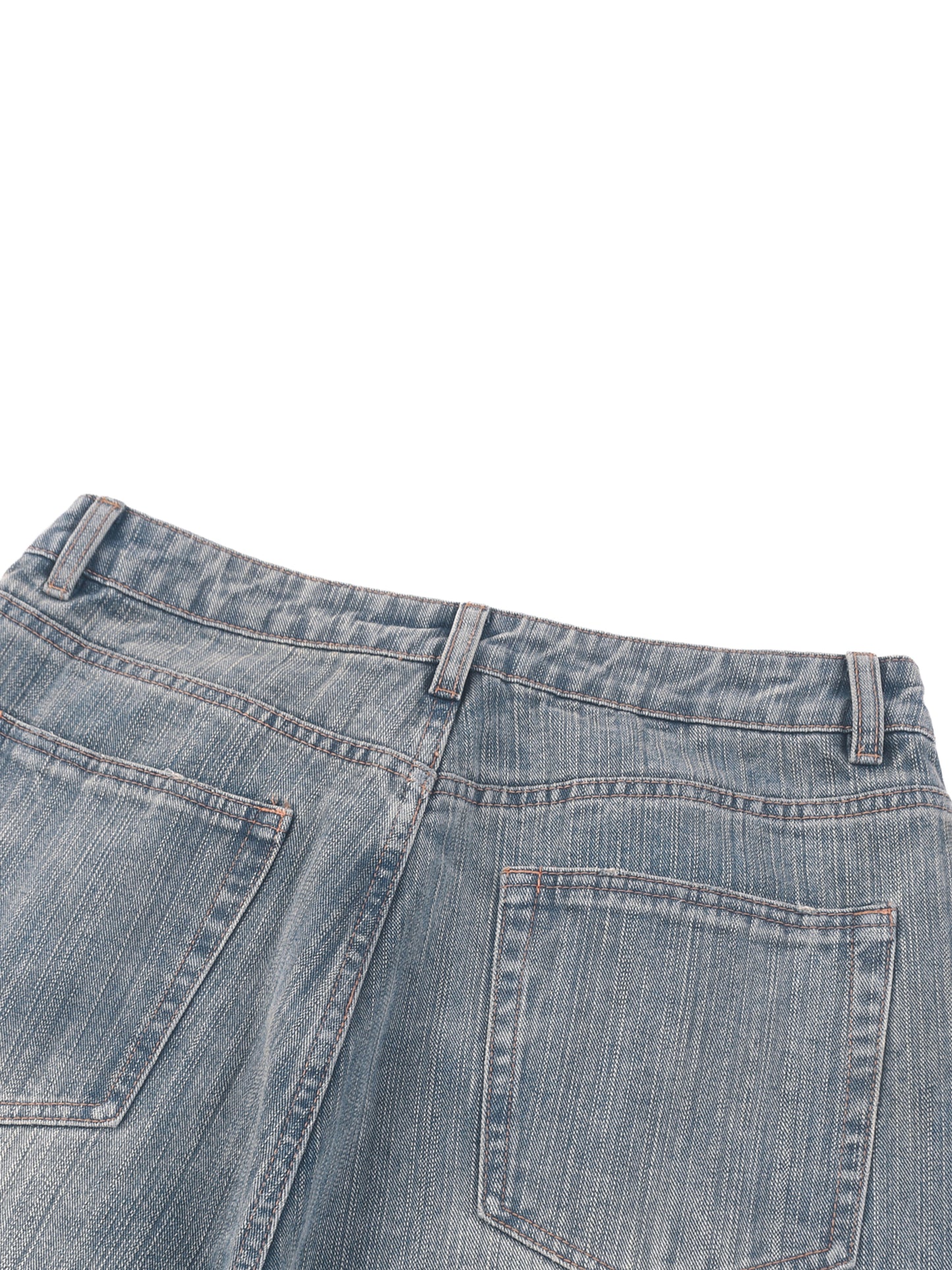 Vintage Wash Distressed Denim Jeans